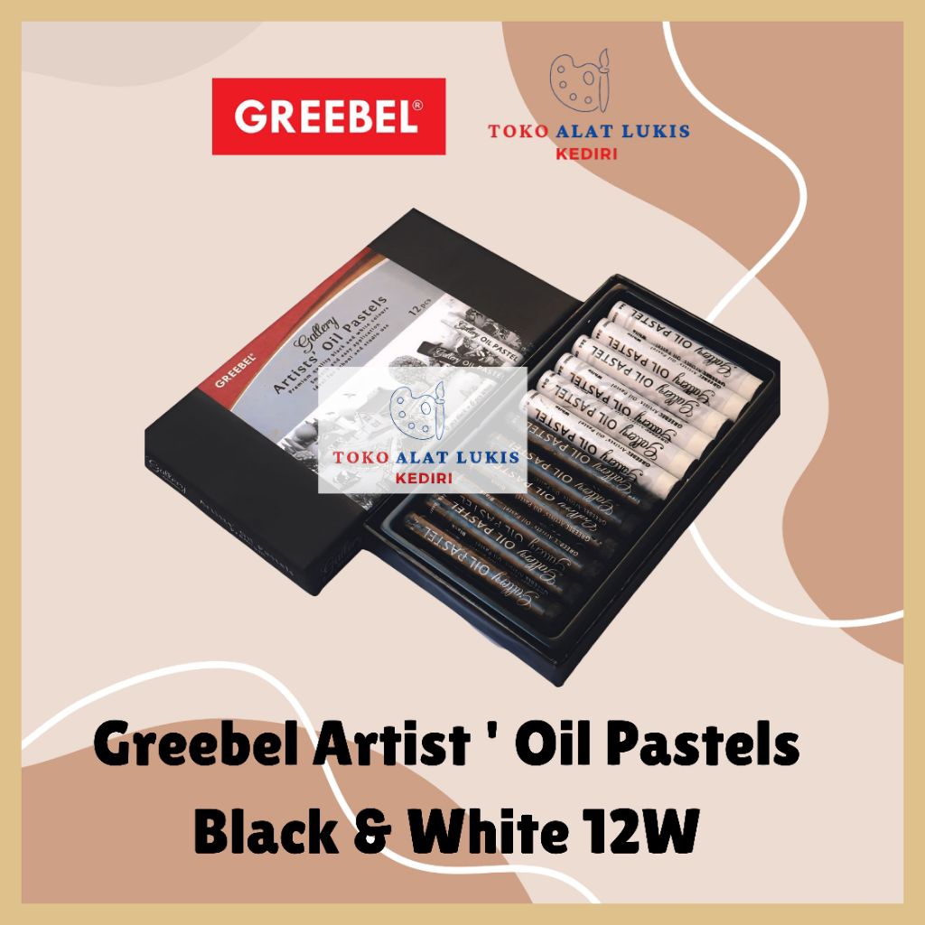 

[Alat Lukis Kediri] Crayon Greebel Artist Oil Pastel Black & White 12 Warna