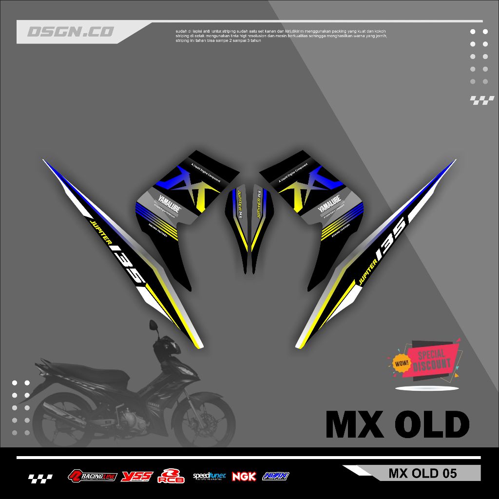 Striping Mx Old - Striping Mx Old Variasi Jupiter Mx Lama 135 variasi List Body Variasi Stiker Excit