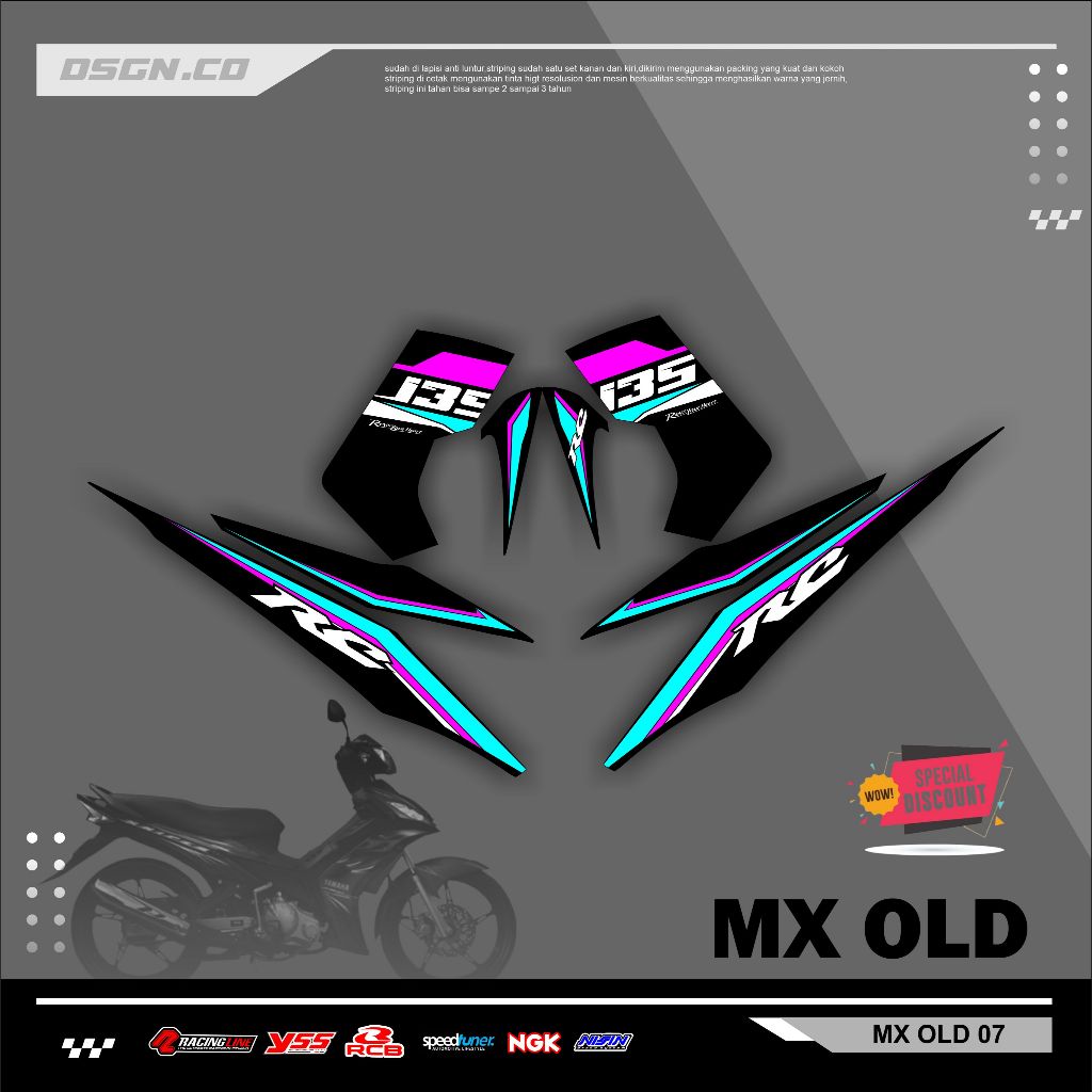 Striping Mx Old - Striping Mx Old Variasi Jupiter Mx Lama 135 variasi List Body Variasi Stiker Excit