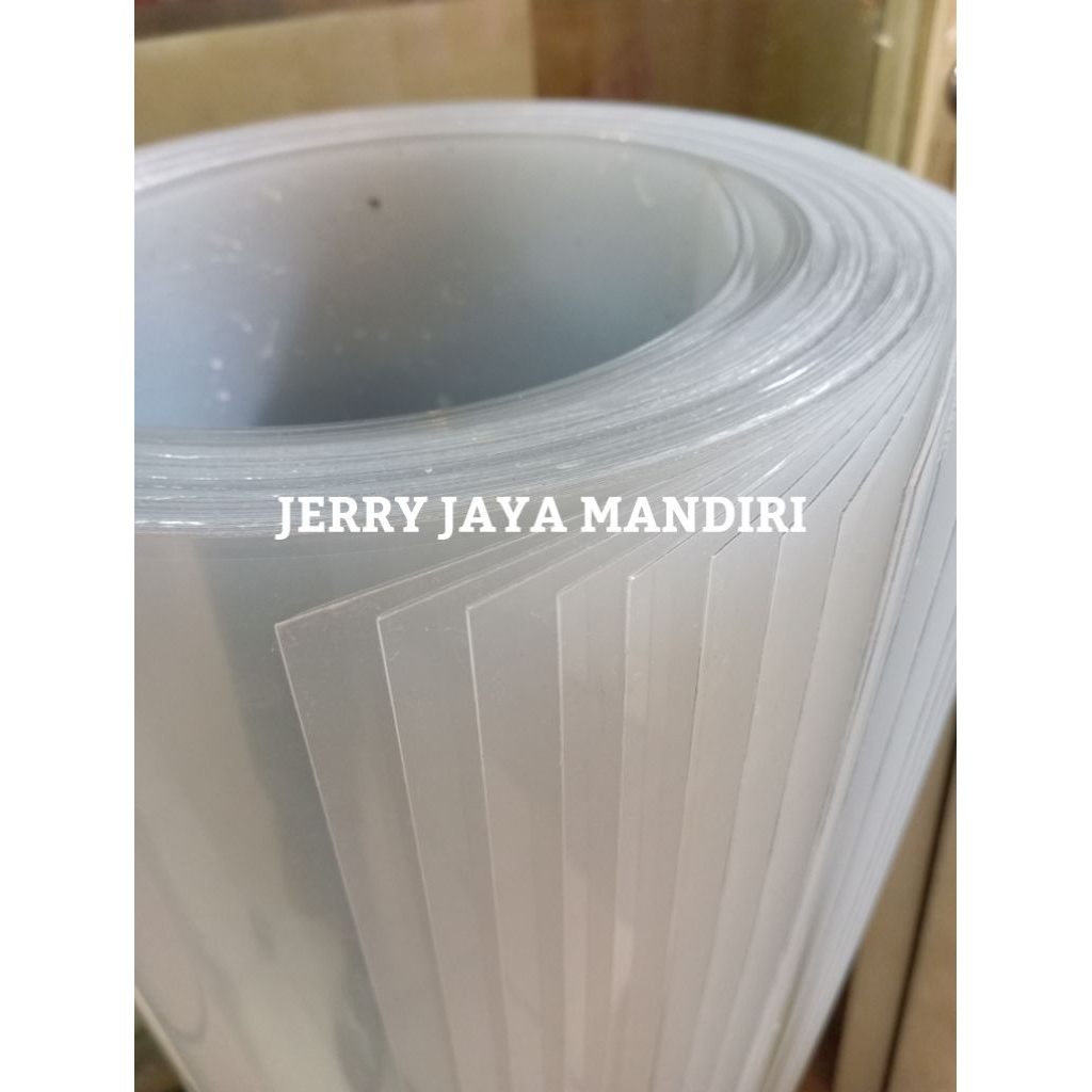 

Mika Lembaran Bening Tebal : 0,5mm x 100cm x 200cm / PVC Clear Sheet / PVC Clear Lembaran Bening