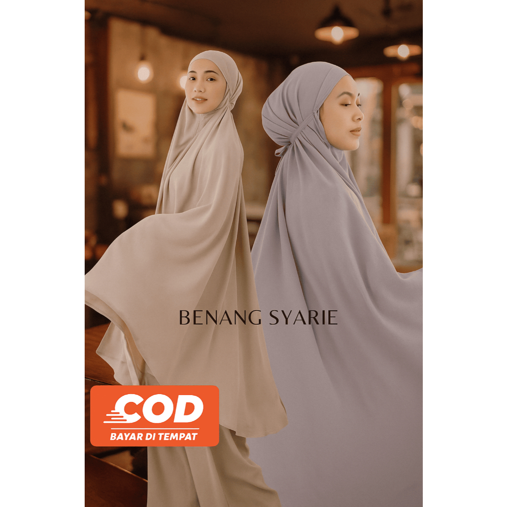 Jilbab Bergo Maryam Tali Super Jumbo XXXXL 125*145 WOLFIS / Jilbab Khimar Syari Jumbo Oval