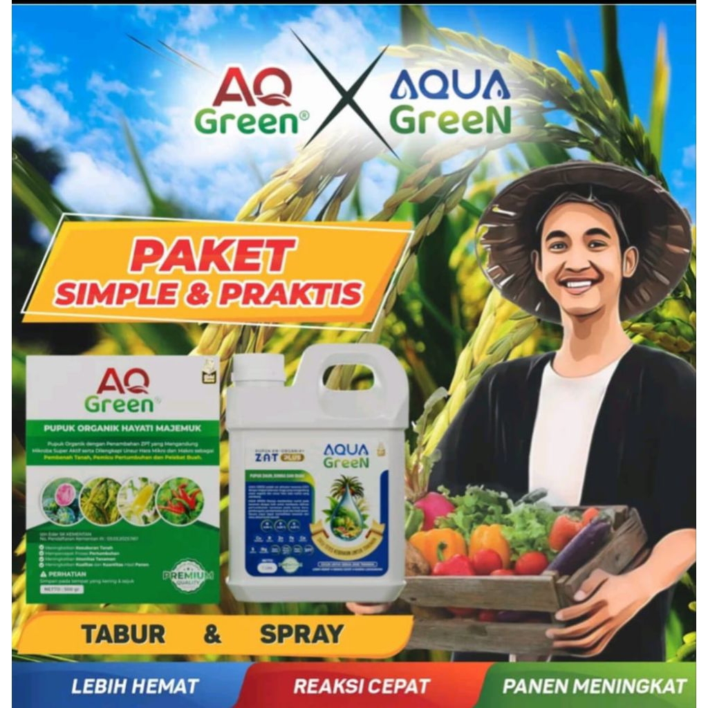 Paket AQUA GREEN &AQ GREEN Cocok Untuk padi  karet jagung sawit Kopi  untuk atasin asem-aseman