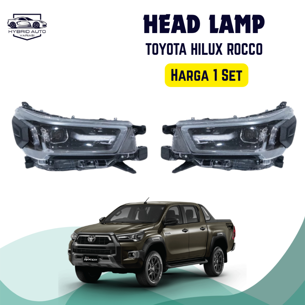 HeadLamp Toyota Hilux Rocco 2020-2025 Lampu Depan Utama Hilux Rocco High Quality 1 Set