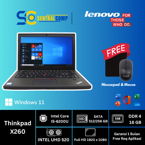 Lenovo Thinkpad X260 X270 Core i5-6th, i5-7th, i7-7th Ram 8/16 SSD 256/512 SSD
