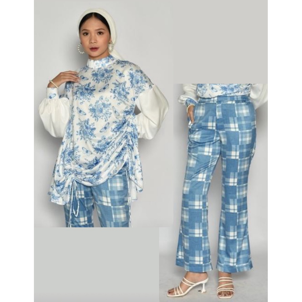 PRELOVED SIDELINE Mili Blouse dan Della Mili Pants