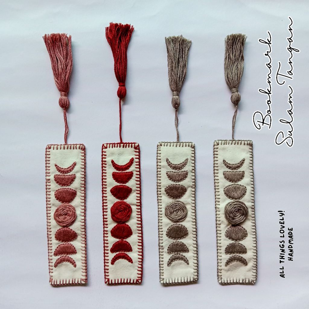 

Pembatas Buku | FASE BULAN | Handmade Bookmark Sulam Tangan Hand Embroidery Aesthetic