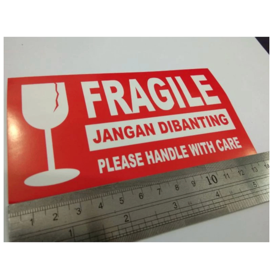 

STIKER FRAGILE JAMAN NOW MERAH PUTIH MERAH2 KACA PECAH BELAH STICKER WLBEEX