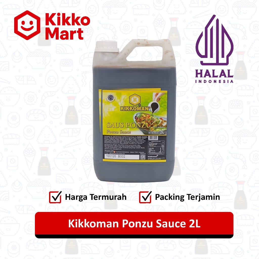 

Kikkoman Ponzu Halal 2L / 2.2KG – Saus Jeruk Asam Gurih Khas Jepang Siap Pakai – Cocok untuk Shabu-Shabu, Sashimi, Salad, dan Masakan Jepang Modern