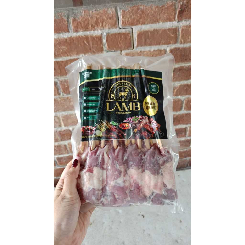 

Ternakmart Sate Domba Muda Kambing Fresh Frozen Raw Lamb isi 20 tusuk siap masak Tidak Alot Empuk