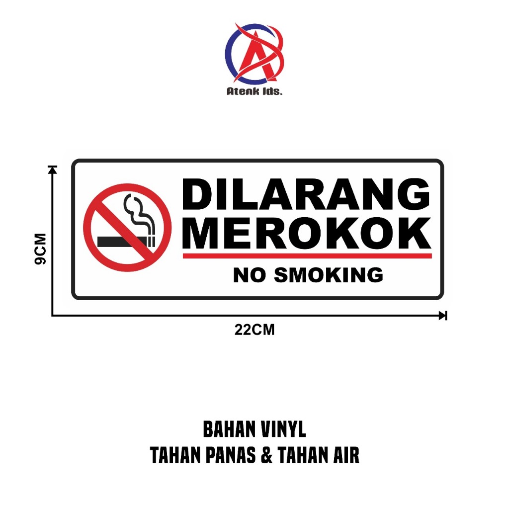 

Stiker Vinyl Peringatan (Dilarang Merokok)