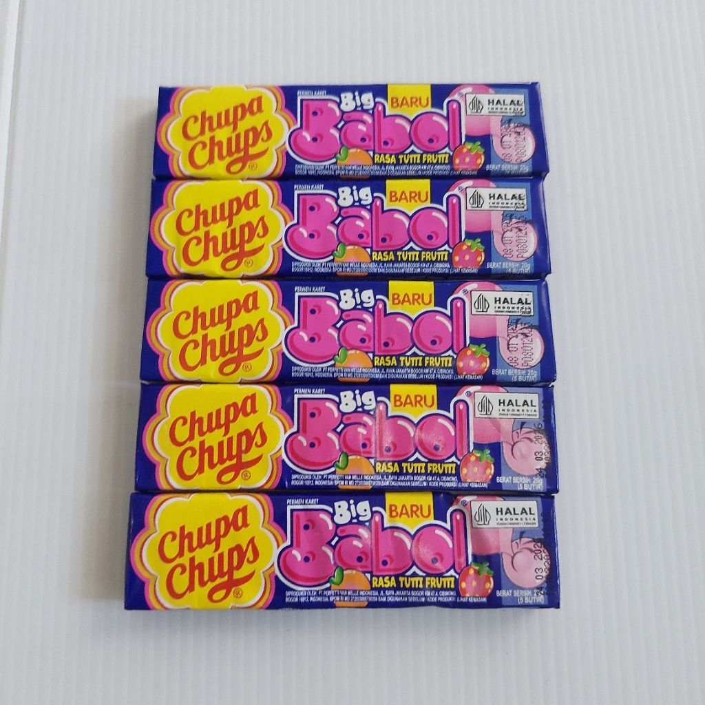 

Chupa Chups Big Babol permen karet 20gr paket isi 5 bungkus