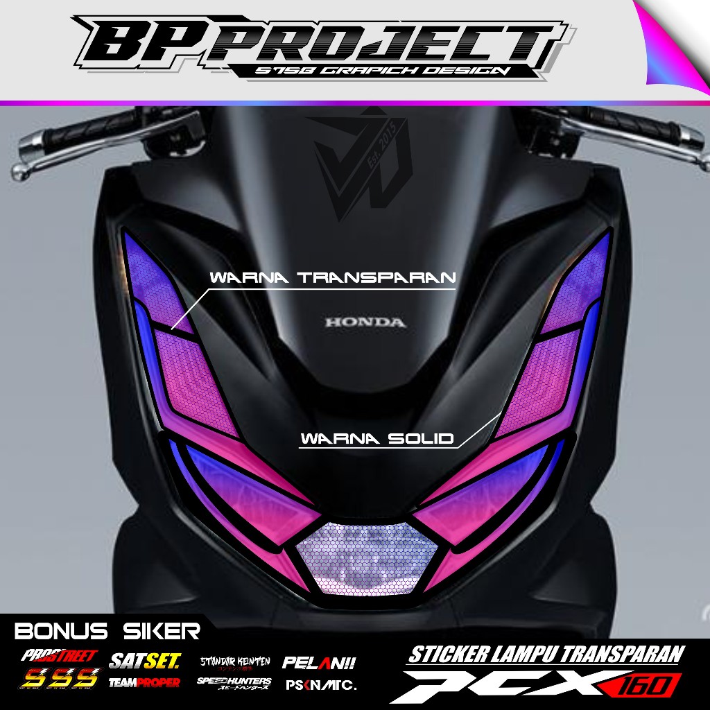 Stiker Lampu PCX 160 /  Variasi Lampu Alis Motor Honda PCX 160