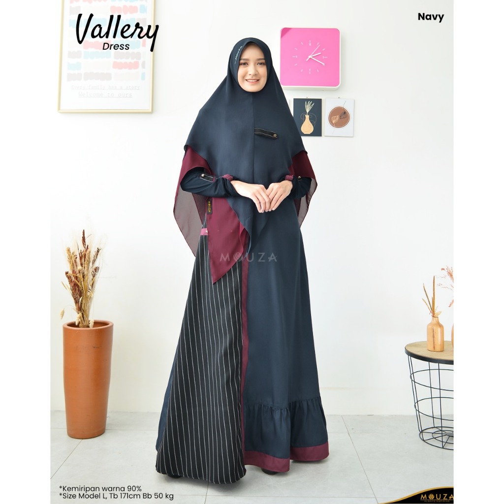 Vallery Gamis Syari Maxi Dress by Mouza