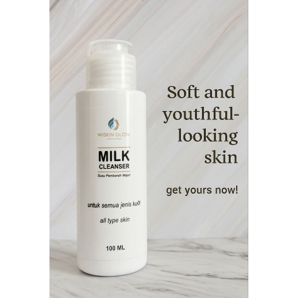milk cleanser wiskin glow pembersih wajah