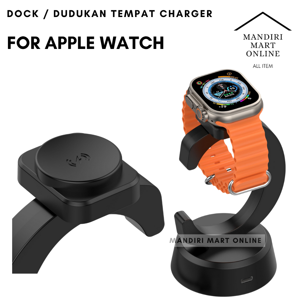 Charger Wireless Apple Watch Series 10/9/8/7/6/5/SE / Apple Watch Ultra / Dudukan Docking Wireless C