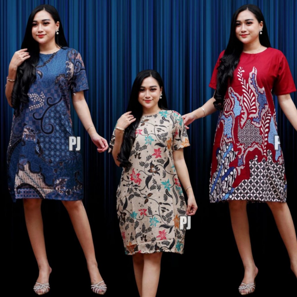 UNION11 - DRESS BATIK JUMBO WANITA/ DRESS JUMBO WANITA LD 126 / BAJU JUMBO Star+ BAJU DRESS WANITA M