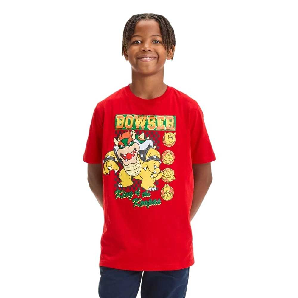 Super Mario Bowser T Shirt - Red Size M