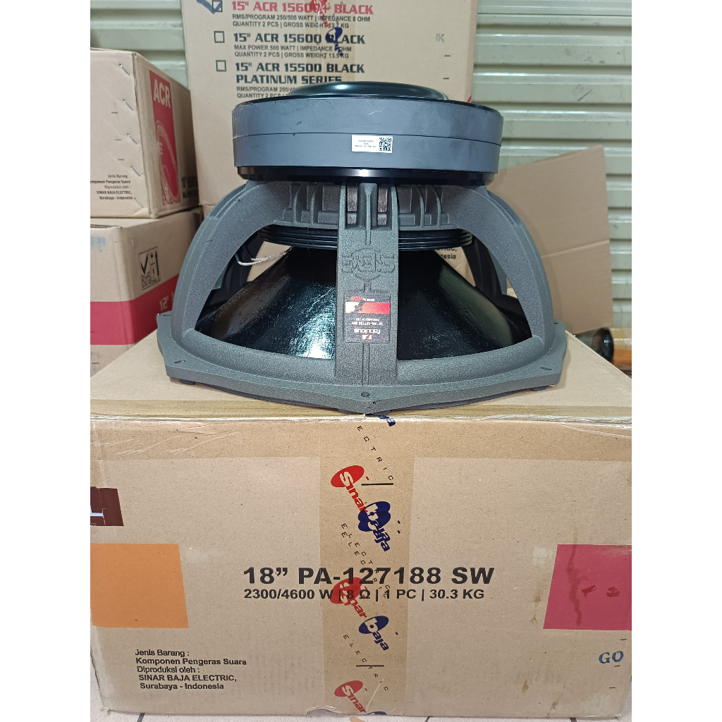 Speaker ACR Fabulous 18" PA 127188 SW Double Magnet Voice Coil 5 Inch ORIGINAL