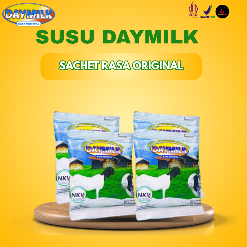 

Daymilk Sachet Rasa Original - Atasi Pernafasan & Persendian - 1 Renteng (10 Sachet)