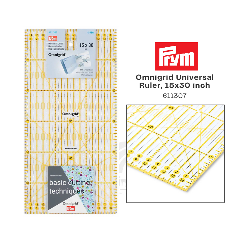 PRYM Penggaris Omnigrid Universal 15 x 30 cm - 611307
