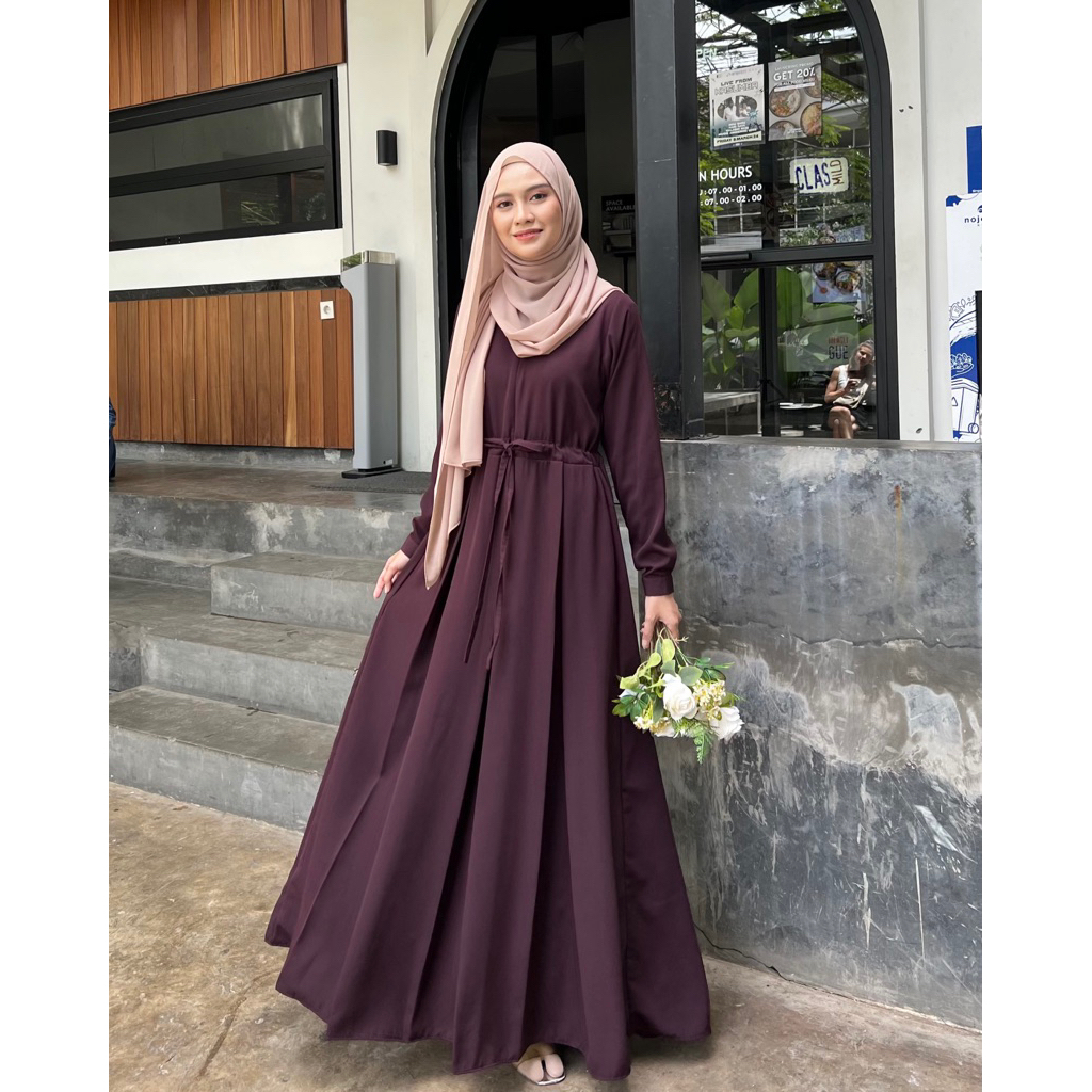Elmiza - Rahayu Dress Bahan Premium Wollycrepe Dress Wanita Remaja Terbaru Elegan