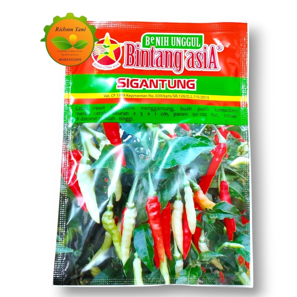 Benih Cabe Rawit Setan Sigantung Kemasan Repack - Bintang Asia