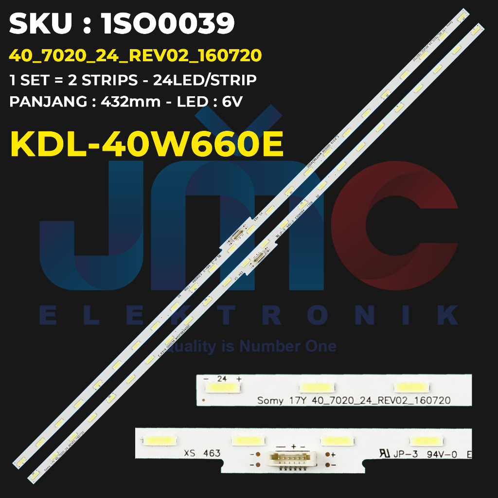 Backlight TV Sony 40 Inch KDL-40W660E 40W660 40_7020_24_REV02_160720