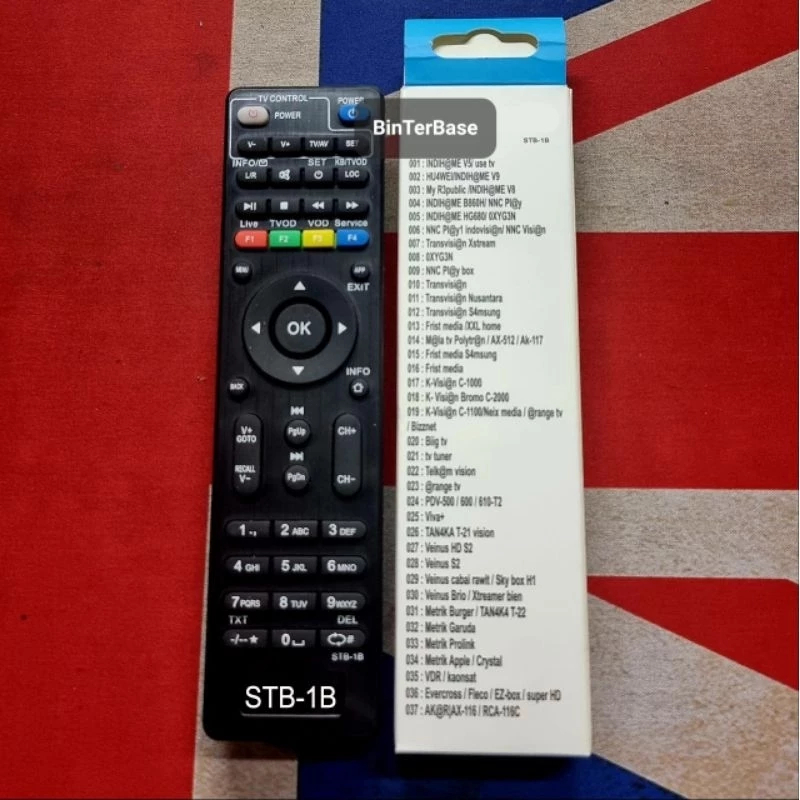 Remote remot STB-1B Multi Universal STB Oxygen MNC HUAWEI BIG ORANGE VIVA VDR KAONSAT FLECO All bisa
