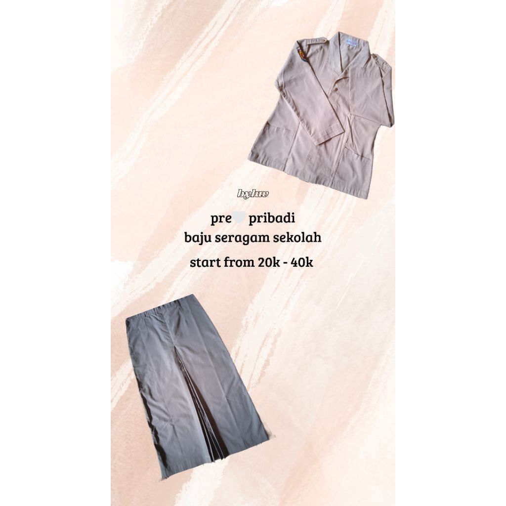 preloved seragam remaja - nyaman,terawat,hemat