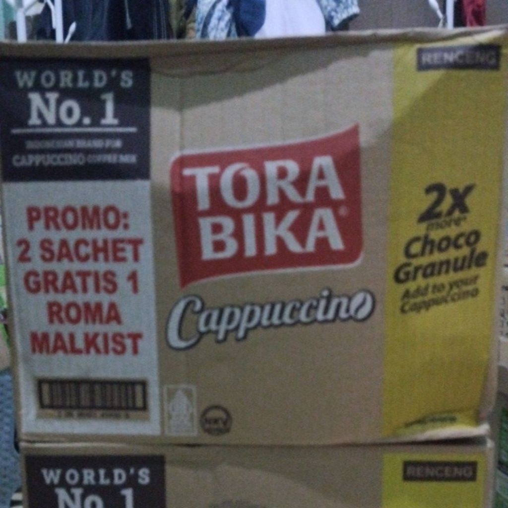 

Torabika cappuccino 1dus free malkist exp Januari 2026