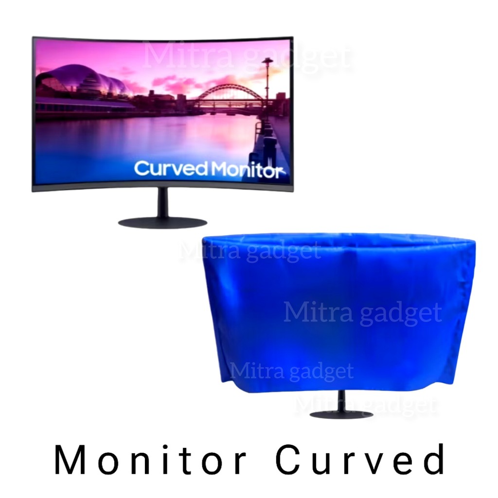 Cover Monitor model Curved 24" Waterproof - Kain Pelindung TV Anti Air 24 inch