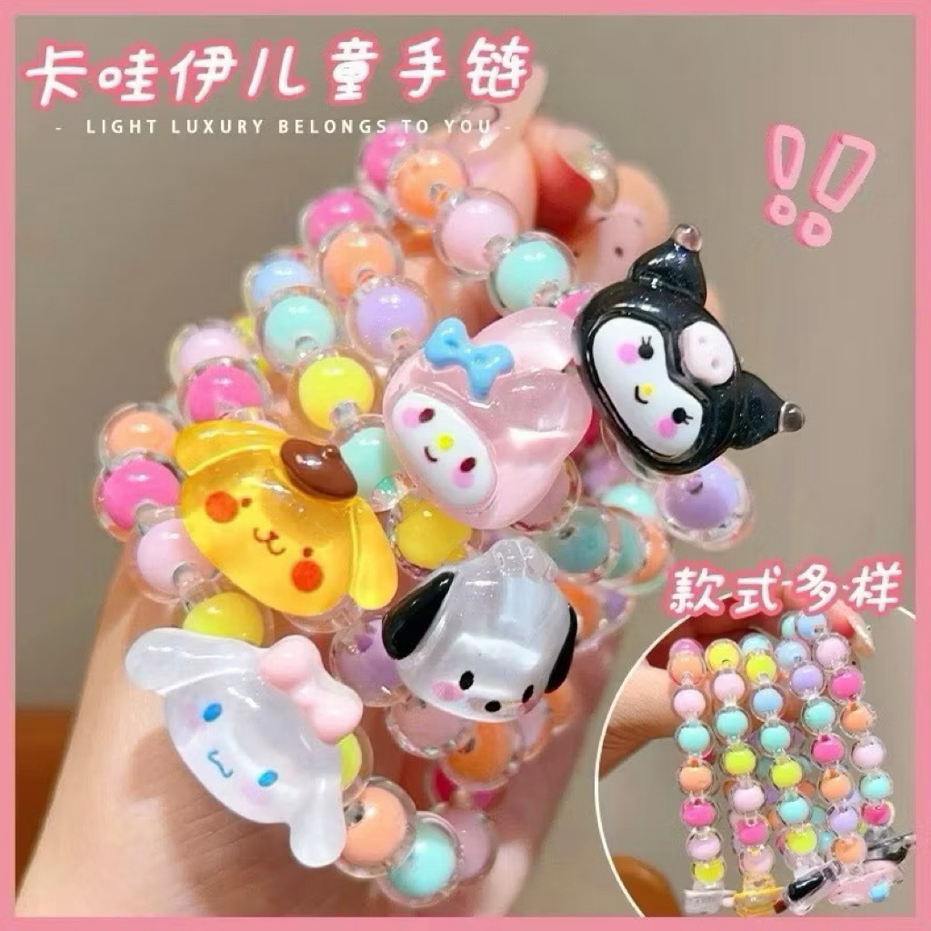 1 PCS GELANG SANRIO MANIK - MANIK / GELANG SANRIO ANAK KRISTAL KARAKTER KARTUN SANRIO