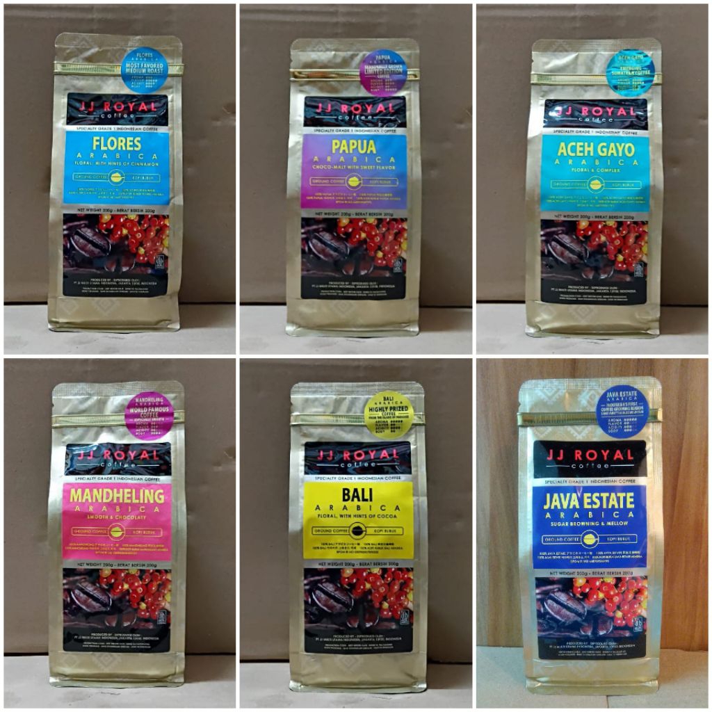 

JJ ROYAL COFFEE ARABICA GROUND BAG 200 GRAM