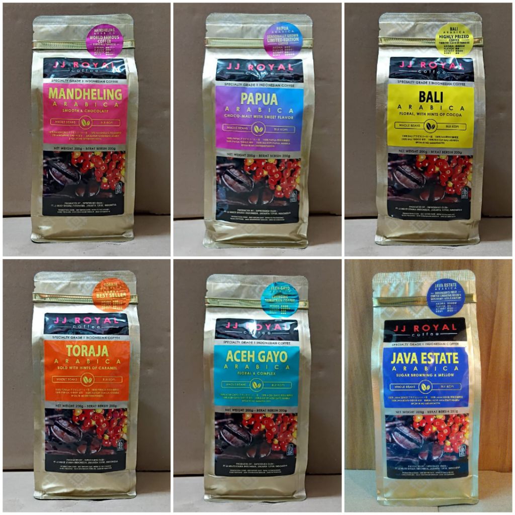 

JJ ROYAL COFFEE ARABICA BEAN BAG 200GR