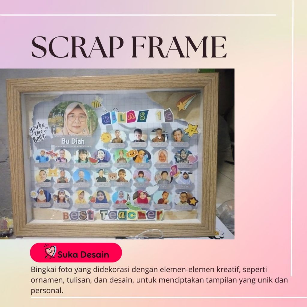 Scrap frame 3D Pop Up / Kado unik / Souvenir / Kado ultah / Kado anniversarry
