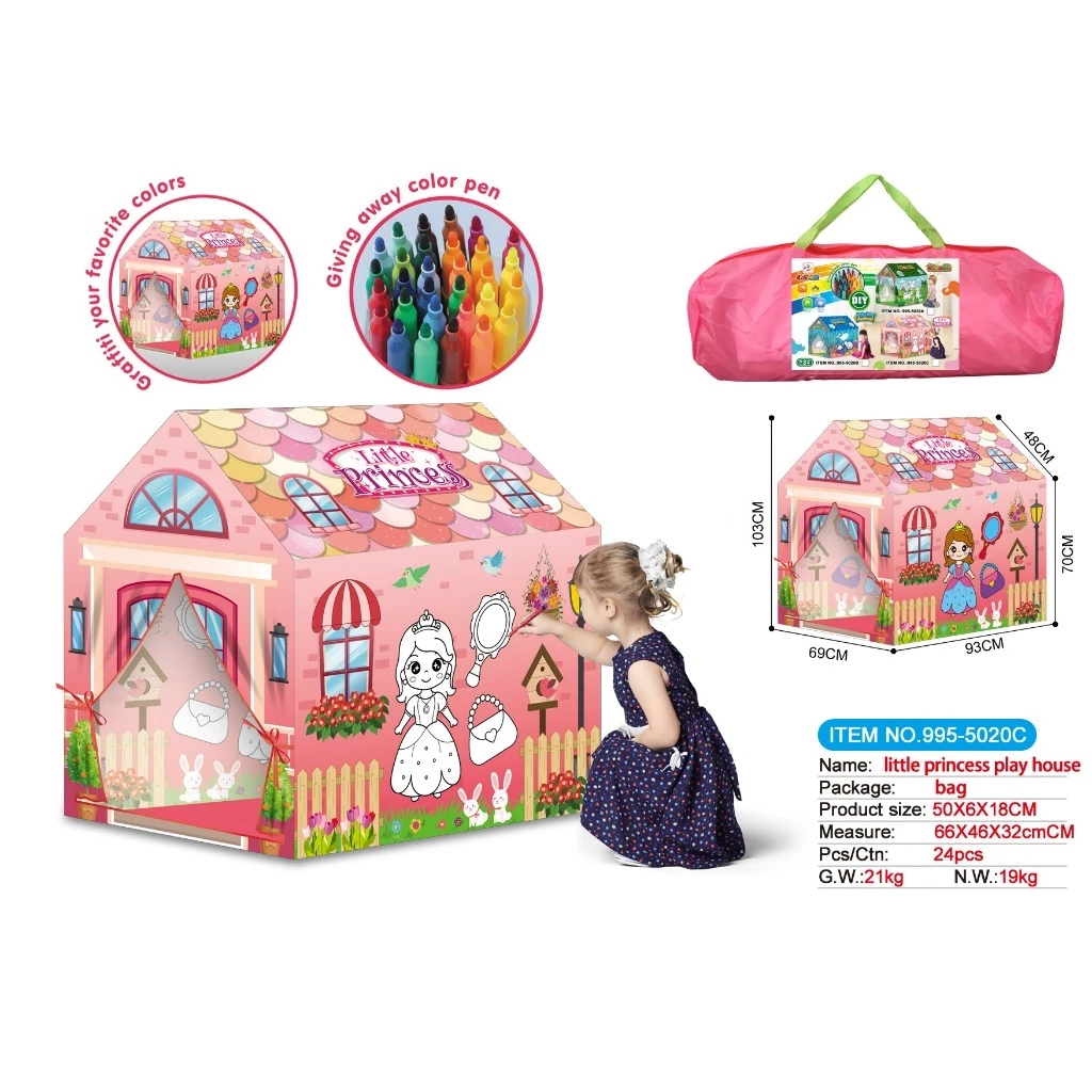 Terbaru Tenda Anak-Anak Tenda Ulang Tahun Rumah Kecil Kastil Putri Tenda Lukis Anak Dalam Ruangan