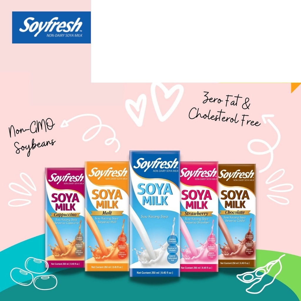 

[oddsolshop] pekanbaru/Soyfresh Non Dairy Soya Milk Vegan 1L Natural & Chocolate Susu Soya