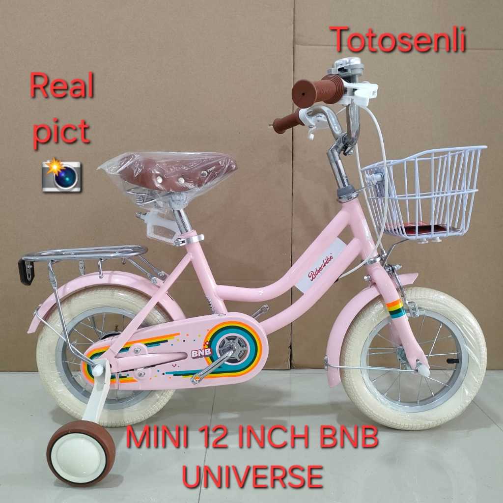 MINI 12 INCH SEPEDA ANAK PEREMPUAN 12 INCH UNIVERSE SEPEDA ANAK KERANJANG