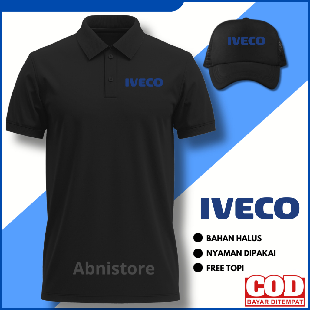 Polo Shirt Iveco Trucks Baju Iveco Trucks Kaos Kerah Iveco Trucks