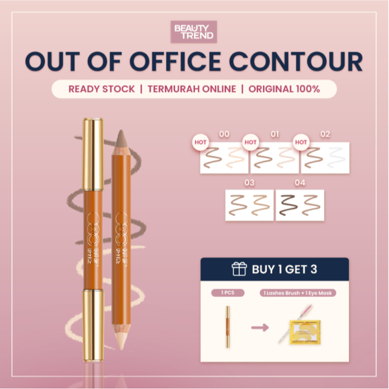 [READY ORI] Out of Office Contour Pencil Out of Office Dual Ended Contour Highlight Bronzer Pencil