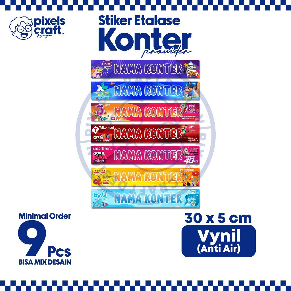 

Stiker Etalase Konter/ Stiker Display Konter/ Stiker 5 X 30 CM Provider