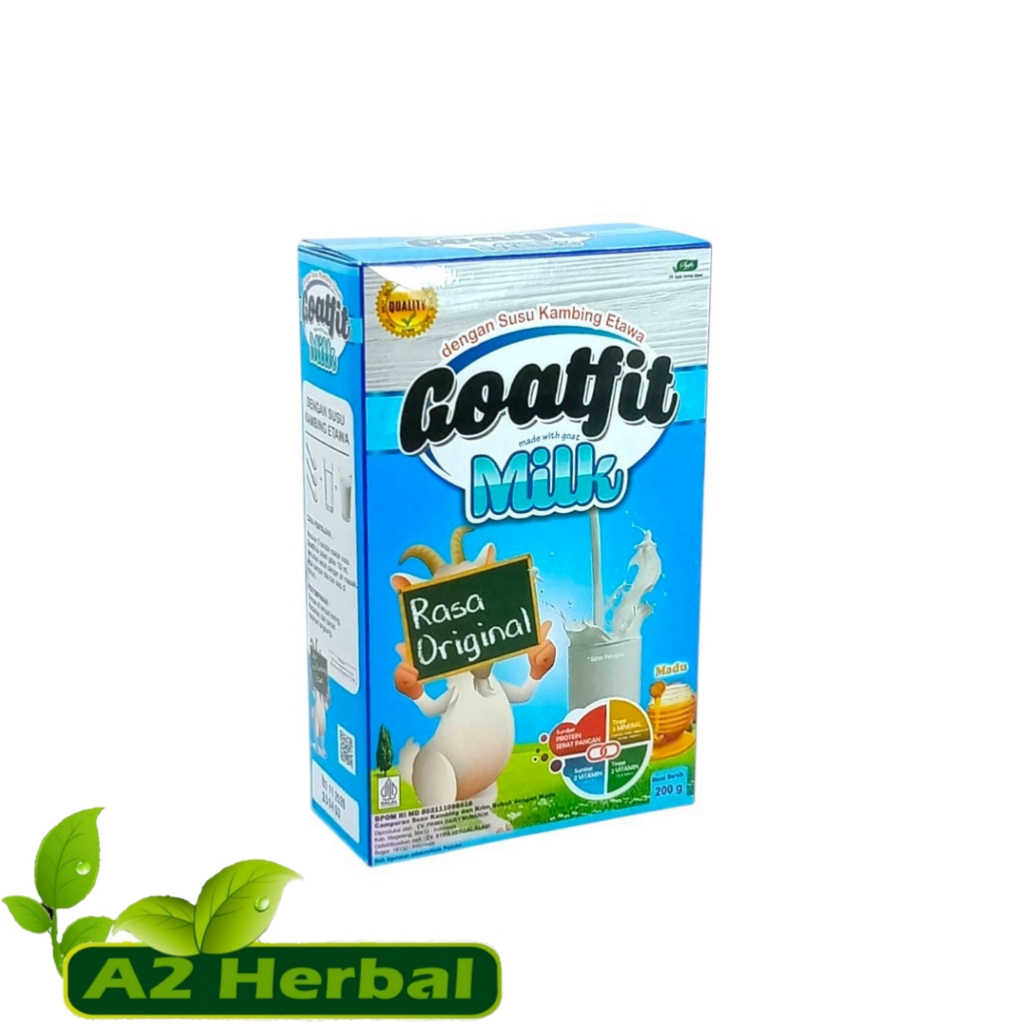 

Goatfit Full Cream Susu Kambing Etawa Plus Royal Jelly | Goat Fit Milk Original Per Box 200 gr