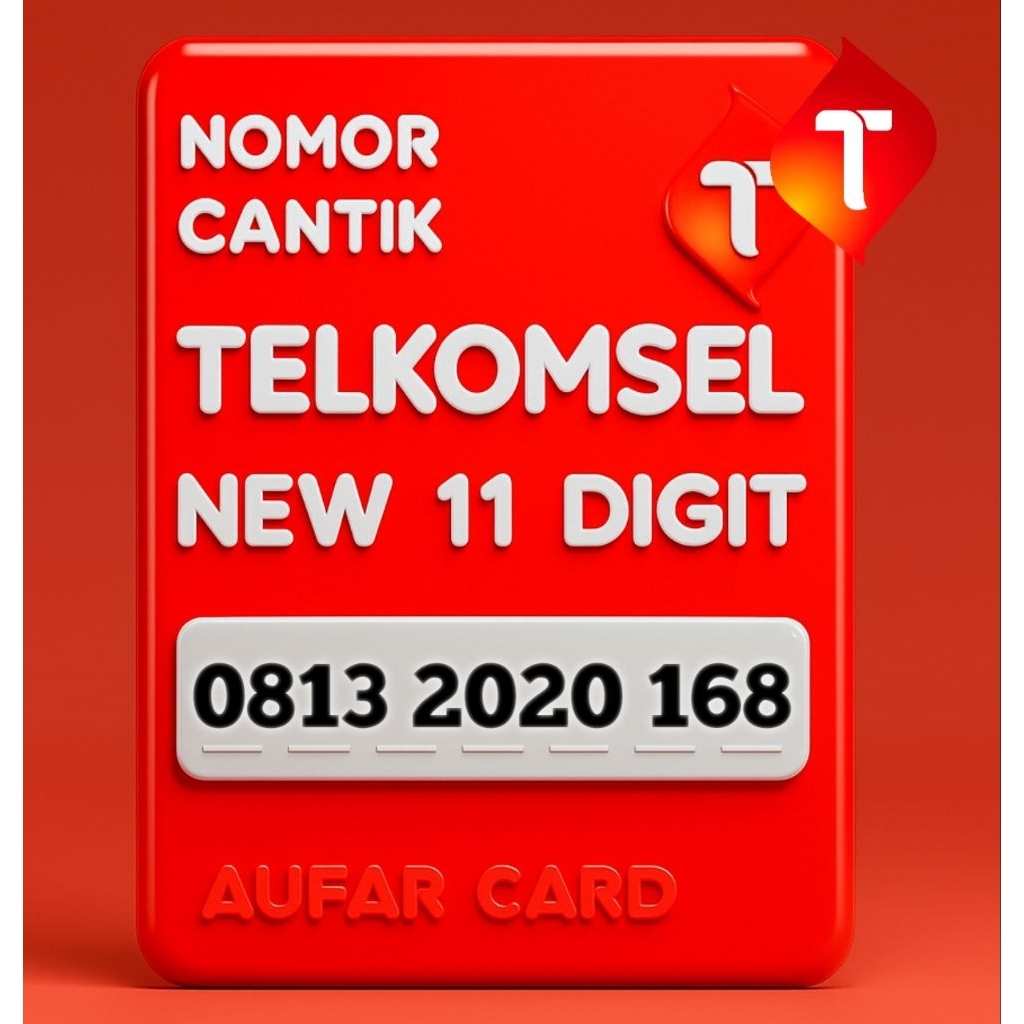 Nomor Cantik Simpati 11 Digit Prabayar Super 168 ABAB 168 2020 168 Awalan 0813