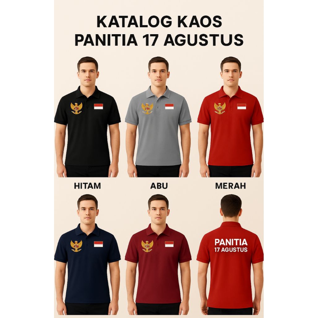 POLOSHIRT CUSTOM BORDIR SABLON PEMUDA KARANG TARUNA KOMUNITAS PANITIA