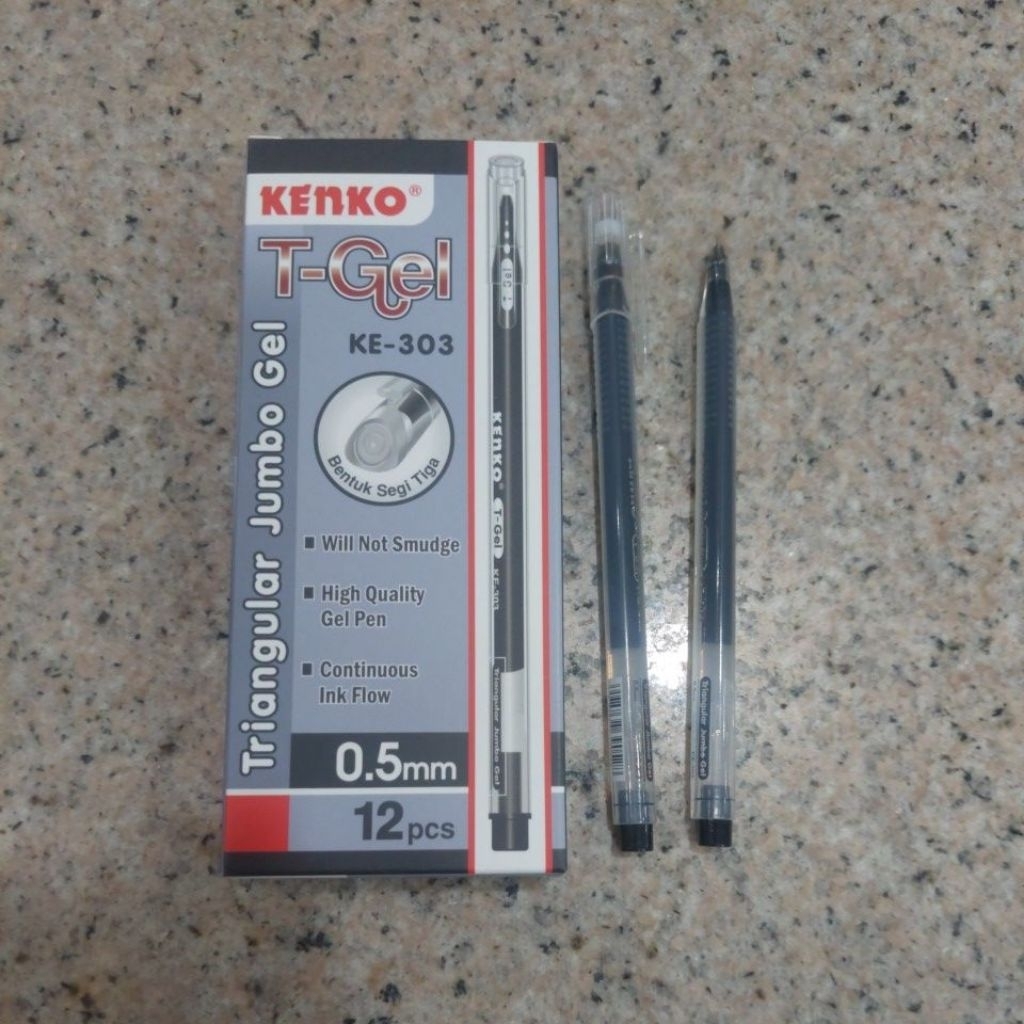 

(PAK) Pulpen Kenko T- Gel KE-303 Isi 12 / Pulpen Gel Kenko KE-303