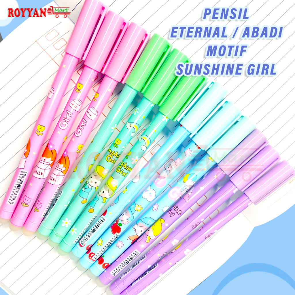 

Pensil Abadi Unlimited Writing Pencil Motif Sunshine Girl - Pensil Eternal - Pensil Magic