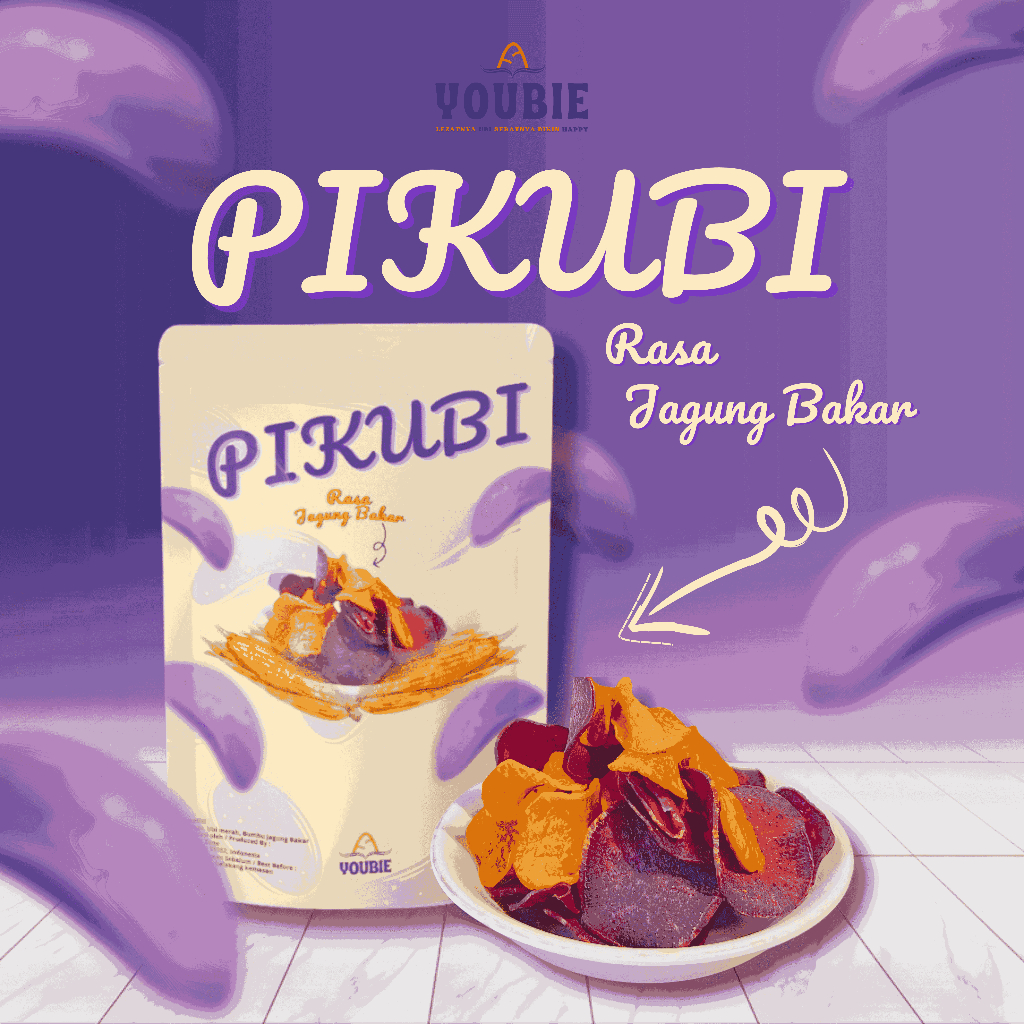 

PIKUBI - KERIPIK UBI RASA JAGUNG BAKAR | 125 GRAM Per Pcs