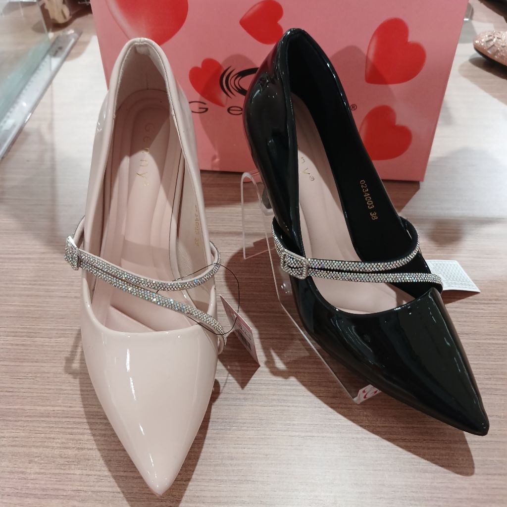 sepatu wanita fantofel heels 7cm GENNY❗️ori matahari