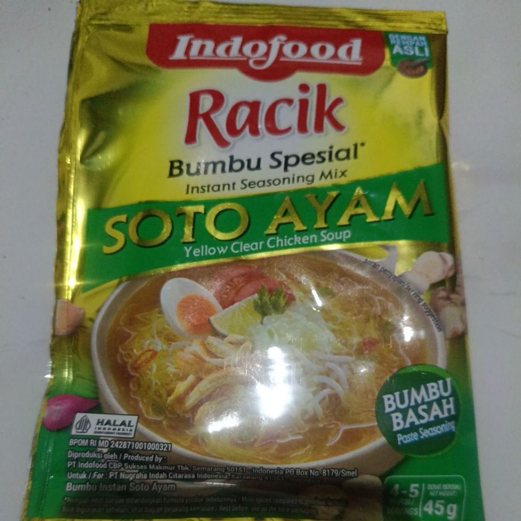 

bumbu racik Indofood soto.rawon @45g