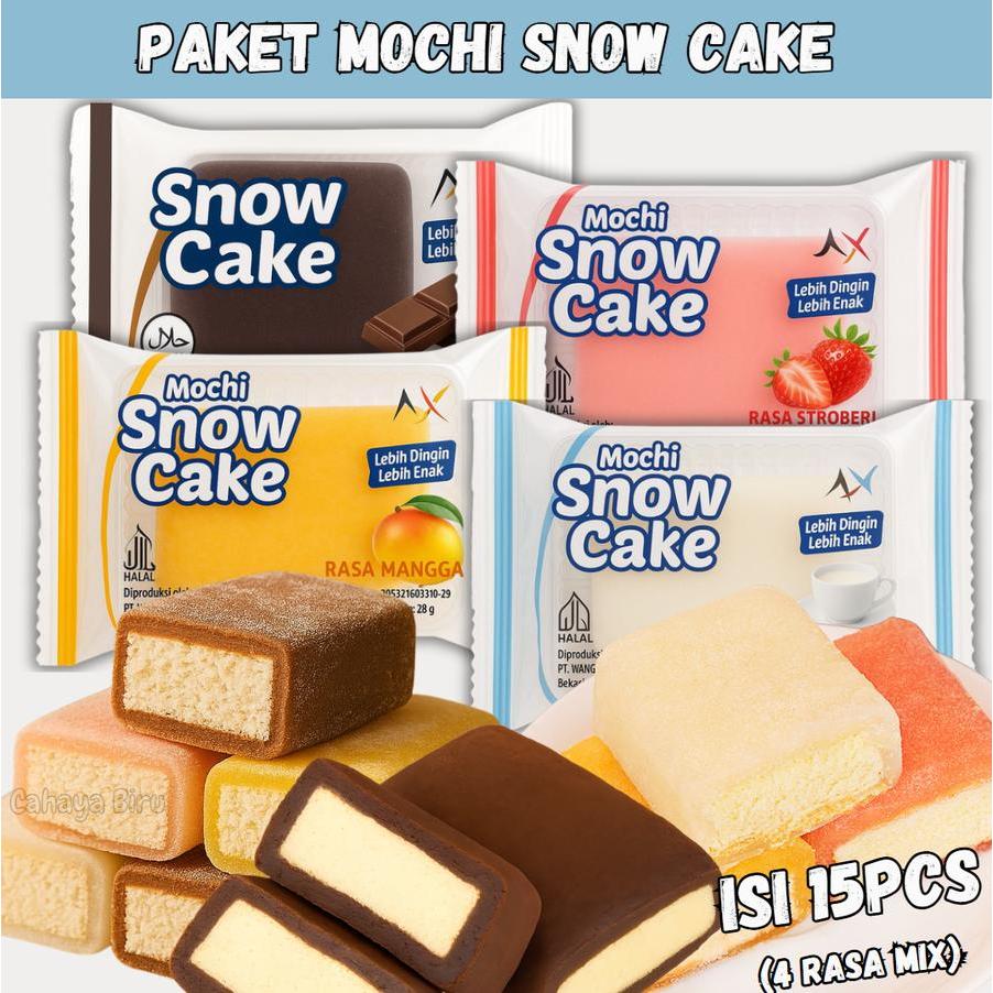 

(PAKET HEMAT) MOCHI SNOW CAKE BELI 12 GRATIS 3 ISI MIX RASA/MOCHI ISI BOLU/MOCHI LEMBUT